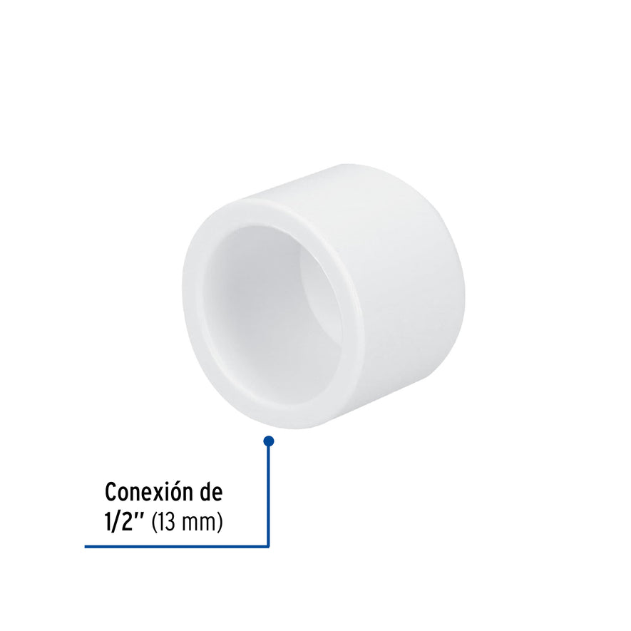Tapón de PVC 1/2', Foset Caja con 20, 45423