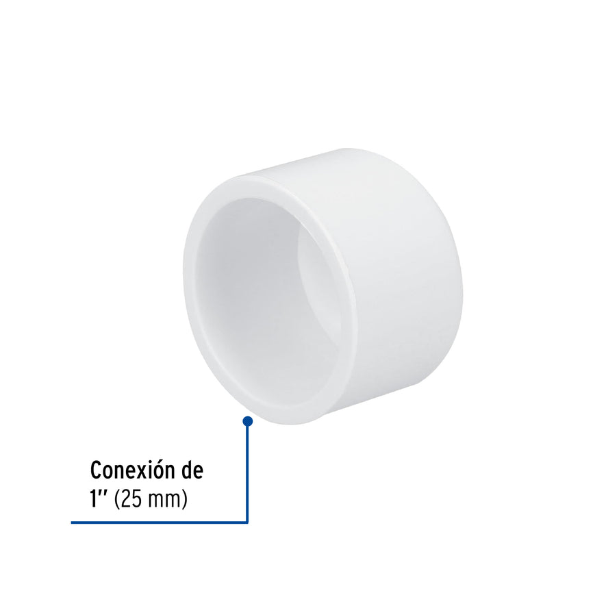 Tapón de PVC 1', Foset Caja con 10, 45425