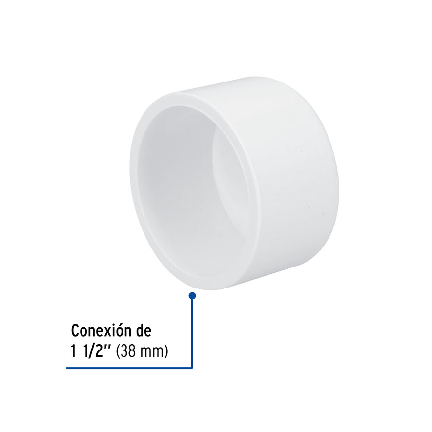 Tapón de PVC 1-1/2', Foset Caja con 4, 45540