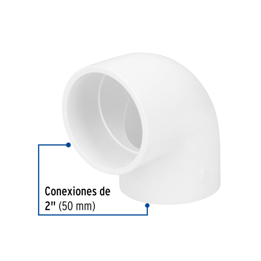 Codo 90° de PVC de 2', Foset Caja con 4, 45525
