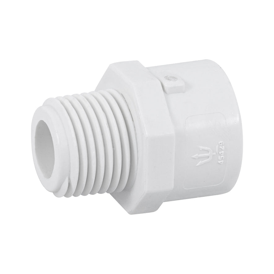 Adaptador macho de PVC de 1/2', Foset Caja con 40, 45429