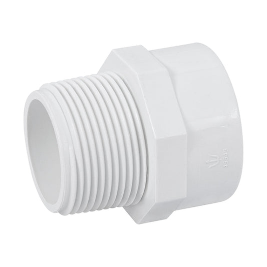 Adaptador macho de PVC de 1-1/4', Foset Caja con 4, 45545