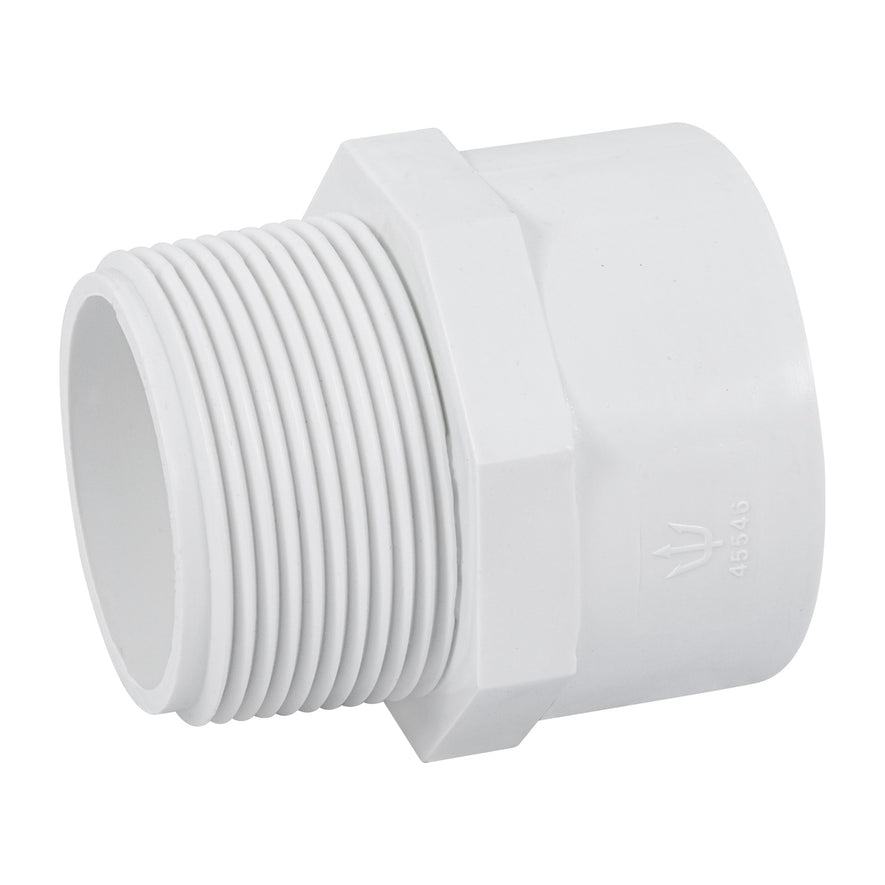 Adaptador macho de PVC de 1-1/2', Foset Caja con 4, 45546