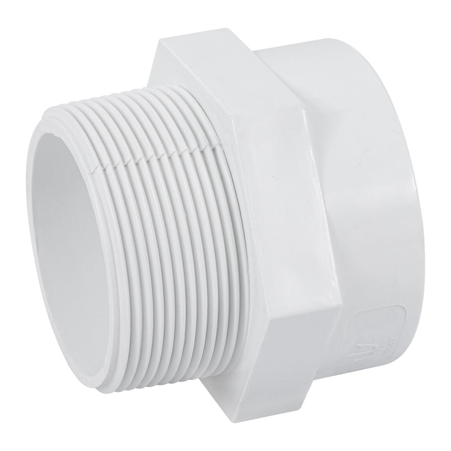 Adaptador macho de PVC de 2', Foset Caja con 4, 45547