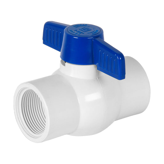 Válvula esfera de PVC 1-1/4' roscable, Foset Caja con 4, 49153