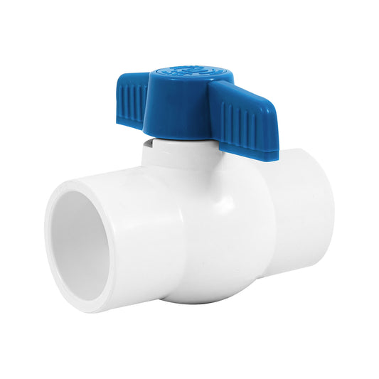 Válvula de esfera de PVC 1 1/4' para cementar, Foset Caja con 4, 49159