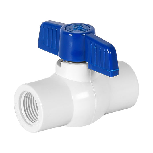 Válvula esfera de PVC 1/2' roscable, Foset Caja con 4, 49150