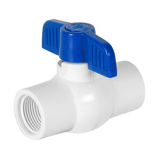 Válvula esfera de PVC 3/4' roscable, Foset Caja con 4, 49151