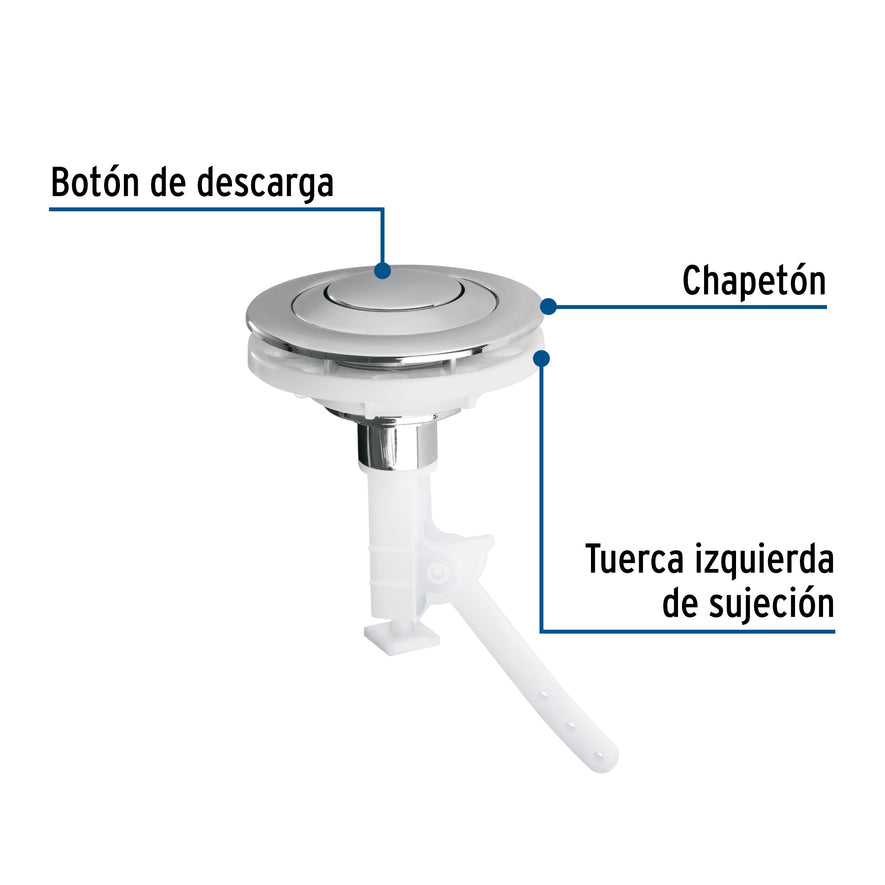 Botón superior universal p/válvula tradicional para WC, FOSET Caja con 6, 48359