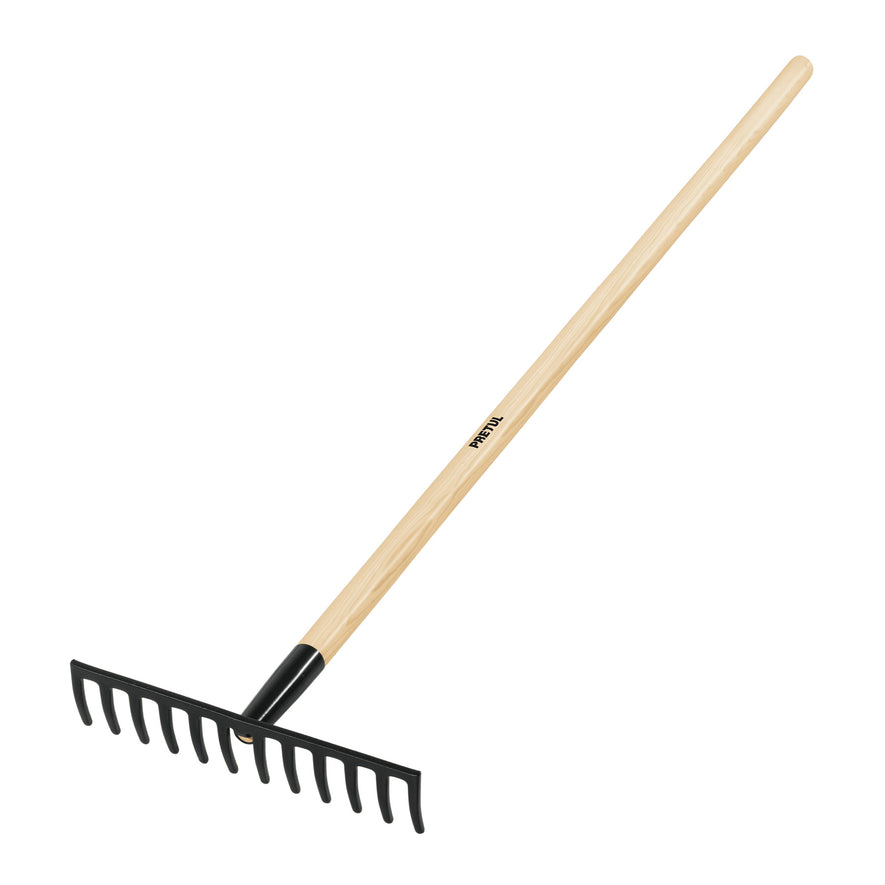 Rastrillo recto de 12 dientes, mango de 48', Pretul Caja con 3, 22697