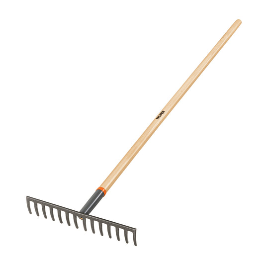 Rastrillo recto de 14 dientes, mango de 54', Truper Caja con 3, 100493