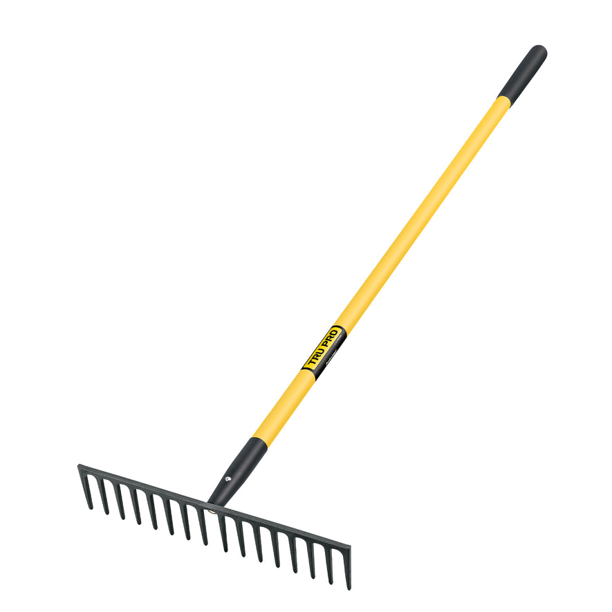 Rastrillo recto reforzado 16 dientes, mgo fibra d/vidrio 60' Caja con 3, 17894