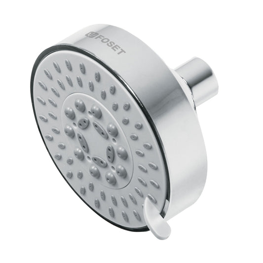 Regadera cromo 4'con 5 funciones, sin brazo, Foset Element Caja con 2, 45169