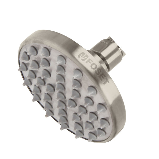 Regadera satín 4' plato redondo, sin brazo, Foset Element, 45581