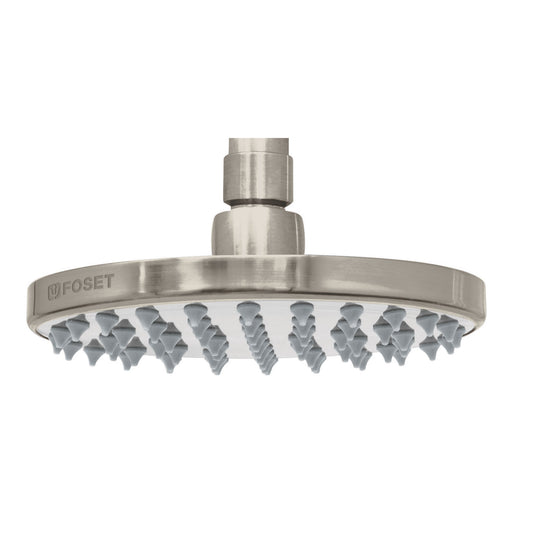 Regadera satín 6' plato redondo, sin brazo, Foset Element, 45582