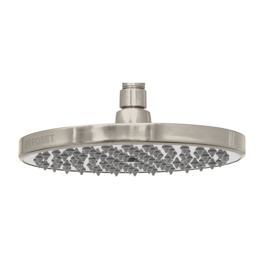 Regadera satín 8' plato redondo, sin brazo, Foset Element, 45583