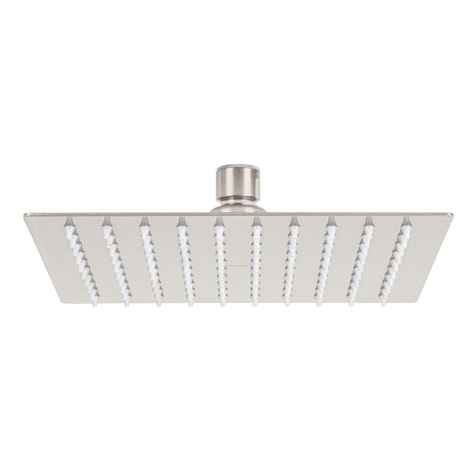 Regadera satín 8' plato cuadrado delgado sin brazo, Riviera, 45780