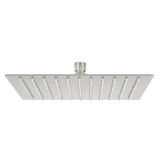 Regadera satín 10' plato cuadrado delgado sin brazo, Riviera, 45782