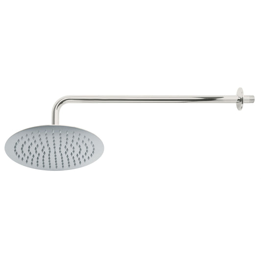 Regadera cromo 10' plato redondo delgado con brazo, Riviera, 45077