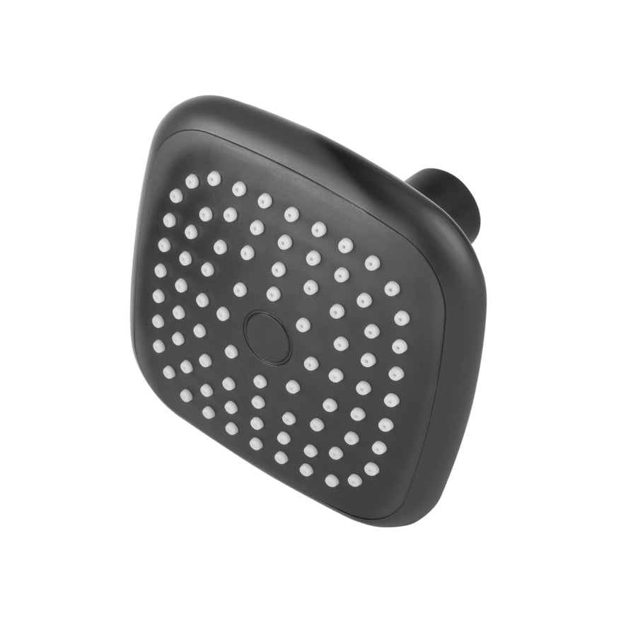 Regadera cuadrada de ABS 3-3/4' sin brazo, negro, Basic Caja con 2, 48421