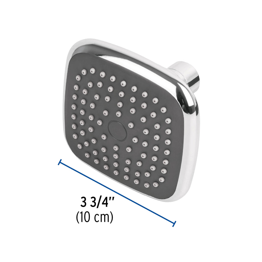 Regadera cuadrada de ABS 3-3/4' sin brazo, Foset Basic Caja con 2, 45066