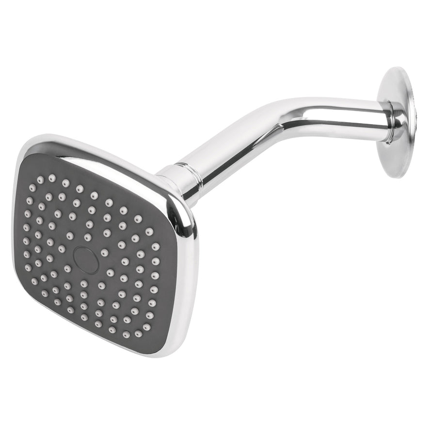 Regadera cuadrada 3-3/4' brazo y chapetón de acero, Basic Caja con 2, 45065