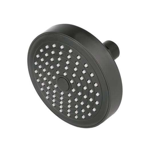 Regadera redonda de ABS 4-1/4' sin brazo, negro, Basic Caja con 2, 48423