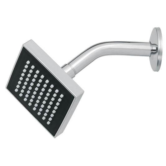 Regadera cuadrada ABS 4' acabado cromo con brazo, Foset Caja con 4, 46732