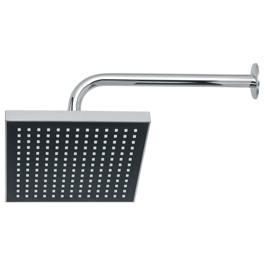 Regadera cuadrada ABS 8' acabado cromo con brazo, Foset Caja con 3, 46736