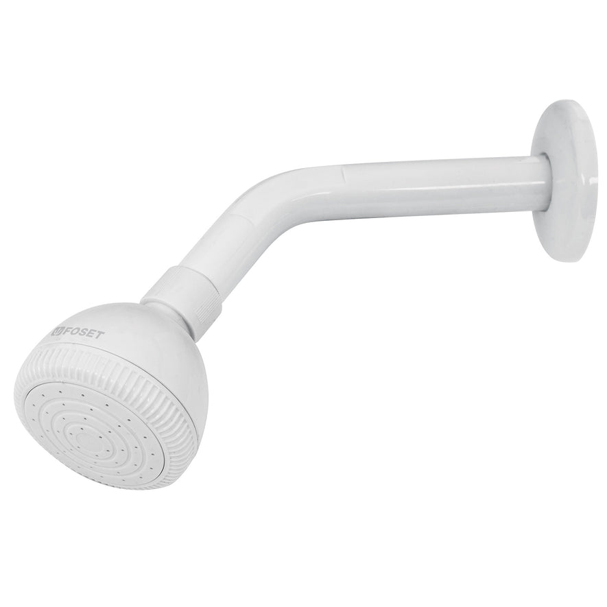 Regadera plástica redonda 2-1/2' blanca, Foset Basic Caja con 2, 49269