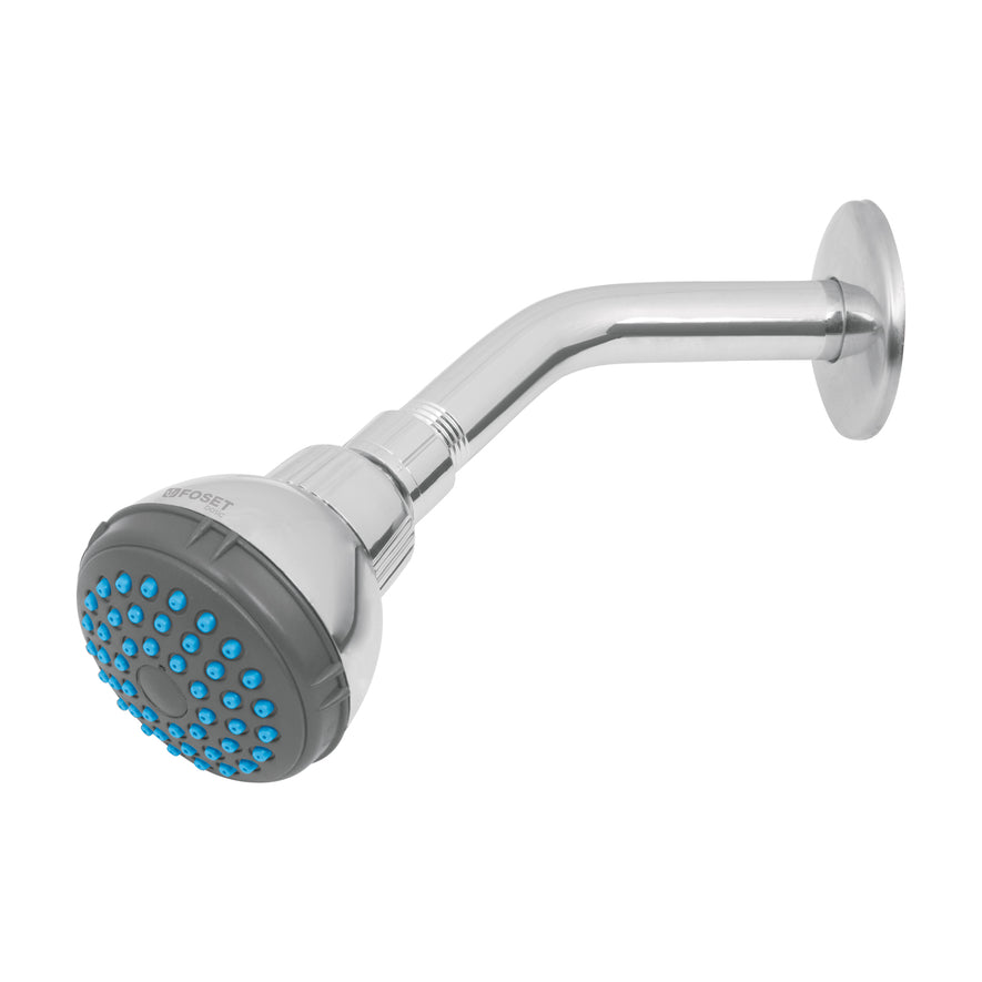 Regadera redonda 2-1/2' brazo y chapetón de acero, Basic Caja con 2, 49245