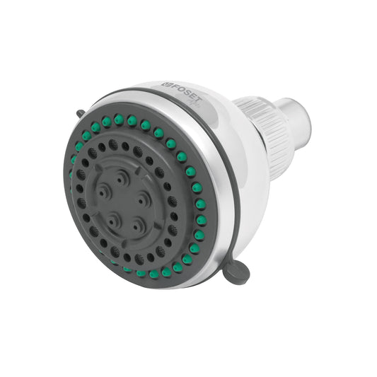 Regadera redonda de ABS 3', 5 funciones, sin brazo, Aqua Caja con 2, 49415