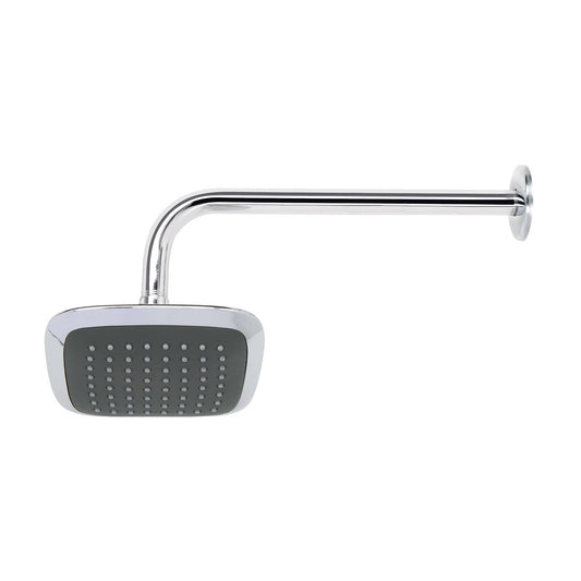 Regadera cuadrada plato ancho 6' brazo inox a muro, Aero Caja con 2, 49451