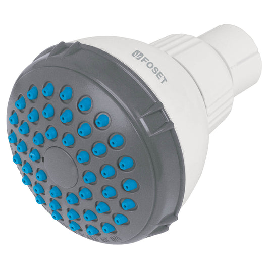 Regadera redonda de ABS 2-1/2' gris-blanca sin brazo, Basic Caja con 2, 48294