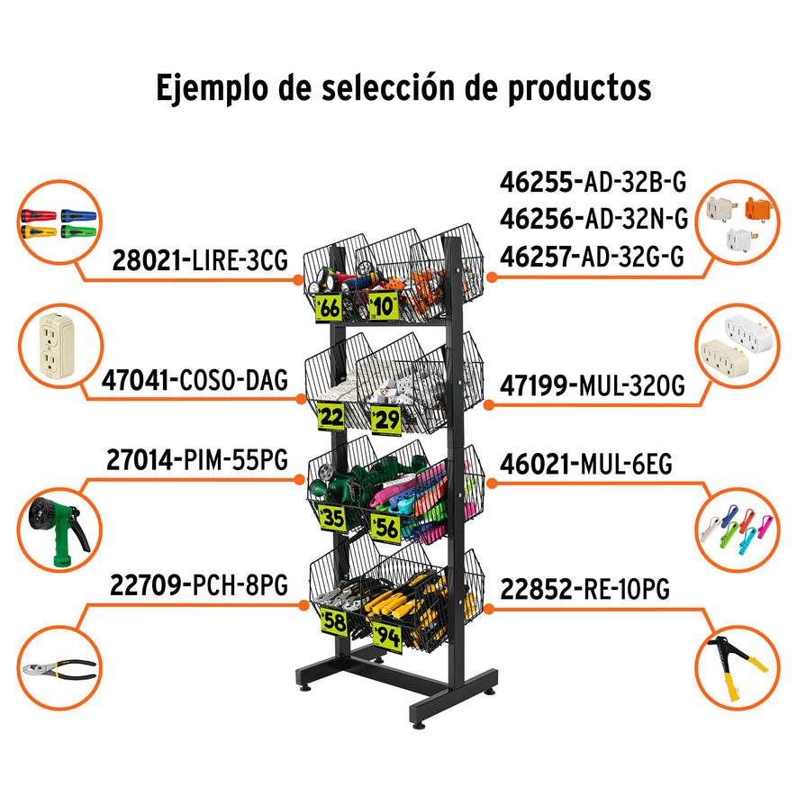 Rack botadero, metálico, 4 niveles, Truper, 50030