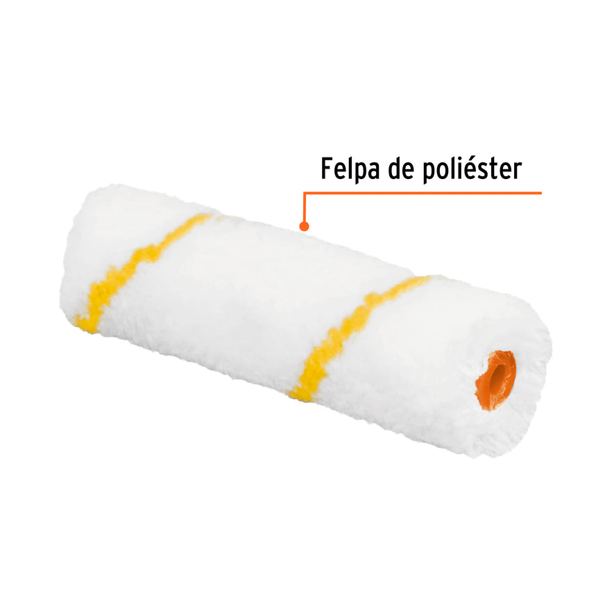 Felpa para mini rodillo de poliéster 4' x 3/8', Truper Caja con 12, 13911