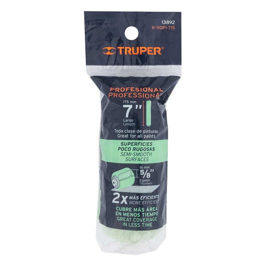 Felpa para rodillo 7' x 5/8' superficies poco rugosas Caja con 6, 13892