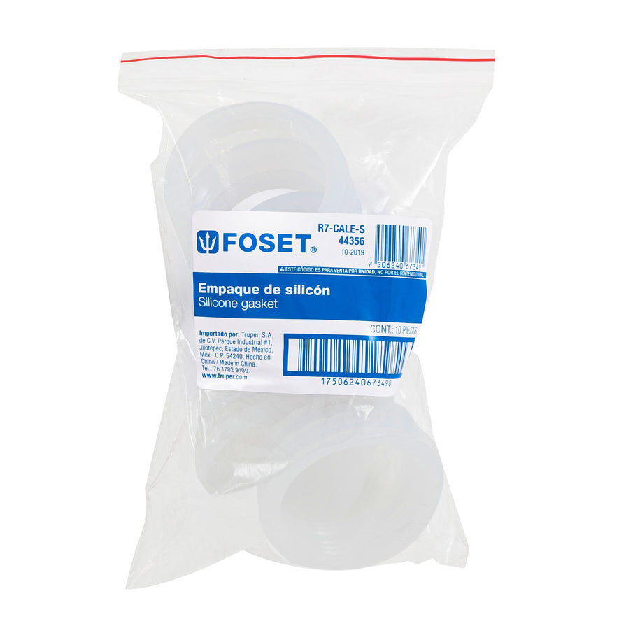 Empaque de silicón para calentador solar, 58 mm, Foset Caja con 10, 44356
