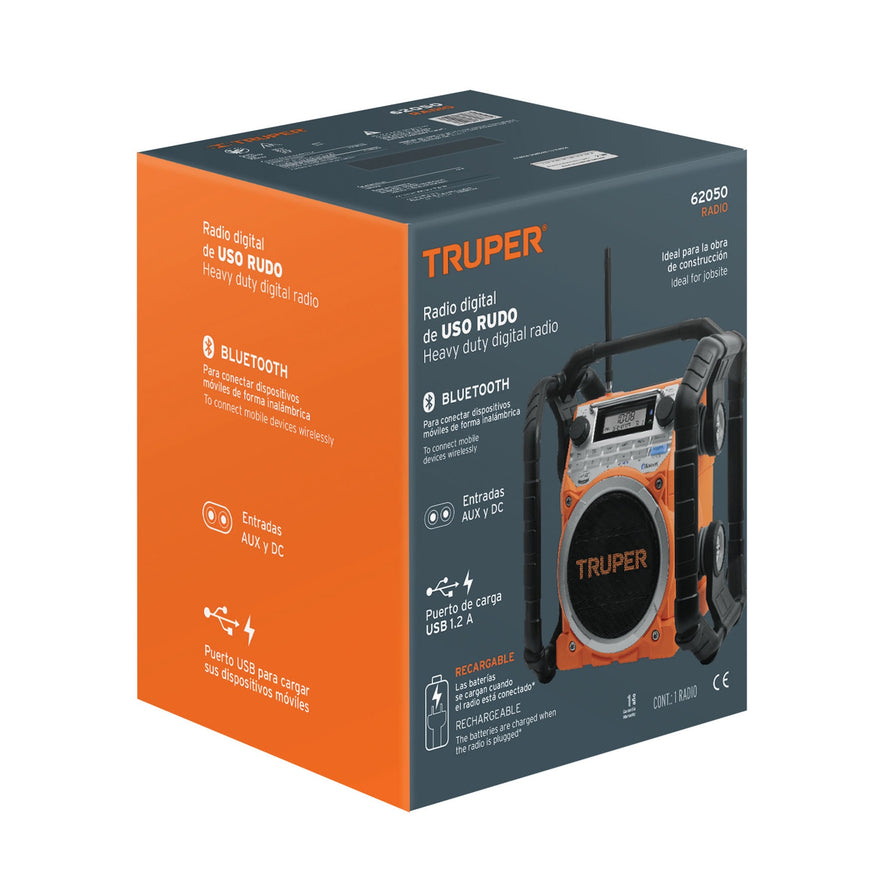 Radio digital de uso rudo, Truper, 62050
