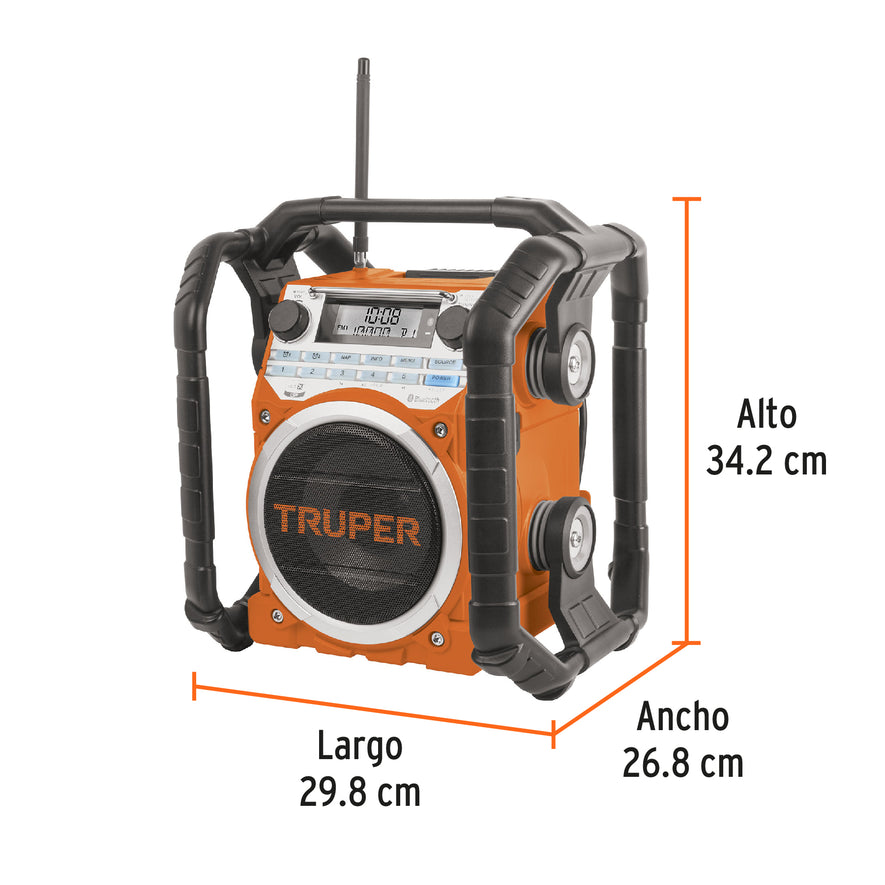 Radio digital de uso rudo, Truper, 62050