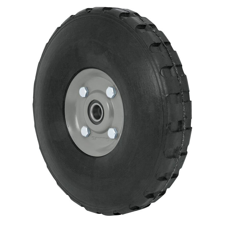 Rueda de hule sólido 10' para diablo, doble balero, Pretul Caja con 4, 45035