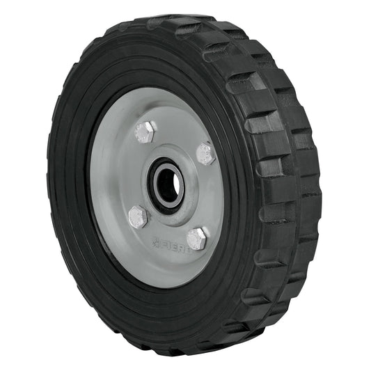 Rueda de hule sólido 7' para diablo, un balero, Pretul Caja con 4, 45482