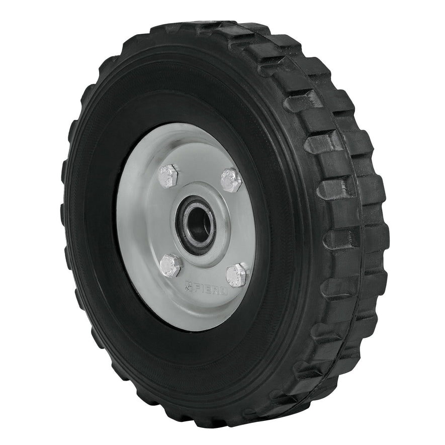 Rueda de hule sólido 8' para diablo, doble balero, Pretul Caja con 4, 45485