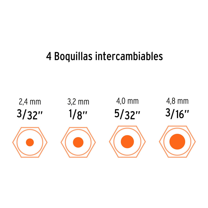 Remachadora profesional 10' con remaches, Truper Caja con 4, 17961