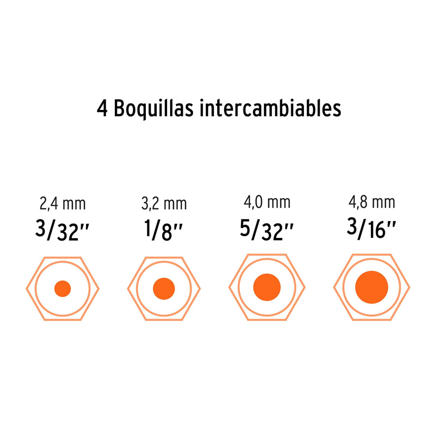 Remachadora profesional 10', Truper Caja con 3, 17960