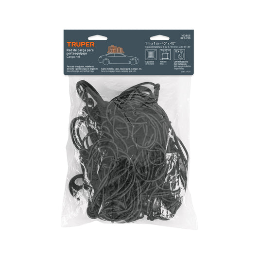 Red de carga porta equipaje de 1 m x 1 m, TRUPER Caja con 4, 103805