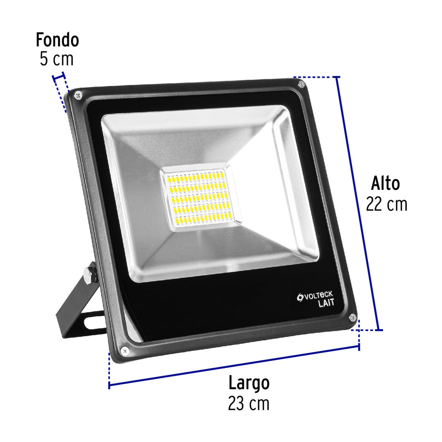Reflector delgado de LED 30 W luz cálida, Volteck Caja con 2, 48333