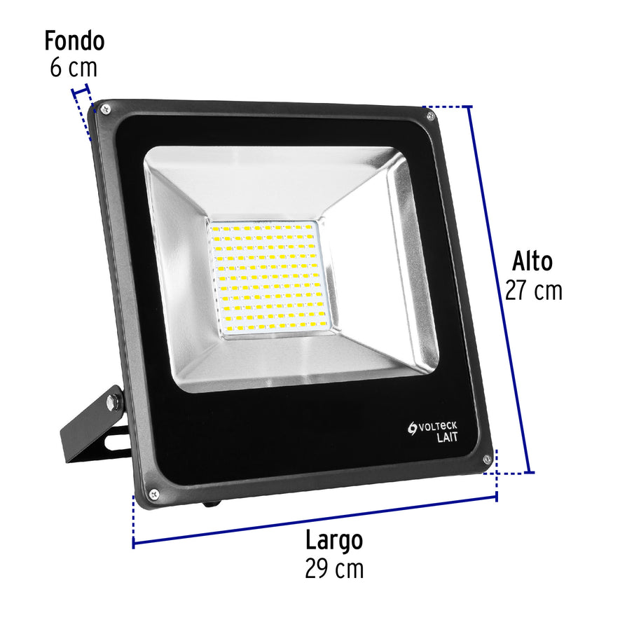 Reflector delgado de LED 50 W luz cálida, Volteck, 48334