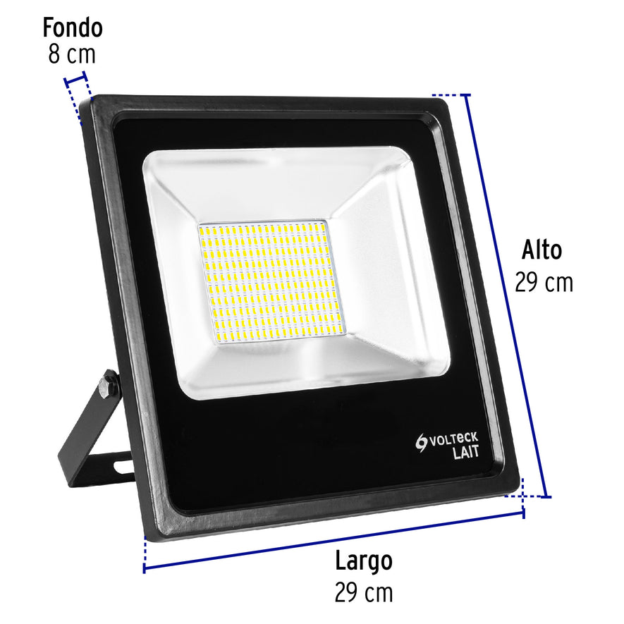 Reflector delgado de LED 100 W luz de día, Volteck, 49895