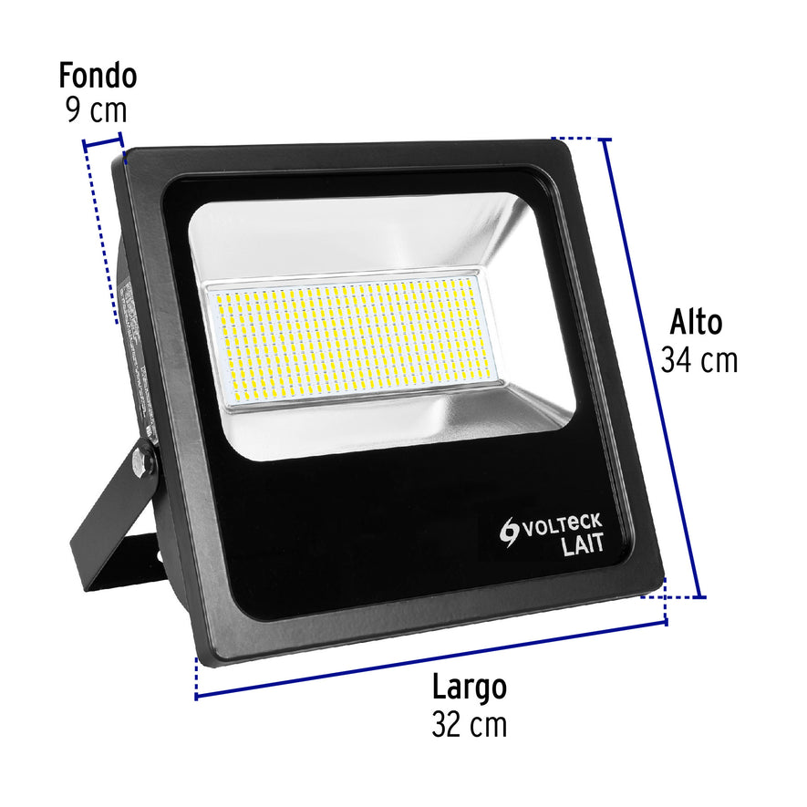 Reflector delgado de LED 150 W luz cálida, Volteck, 48336